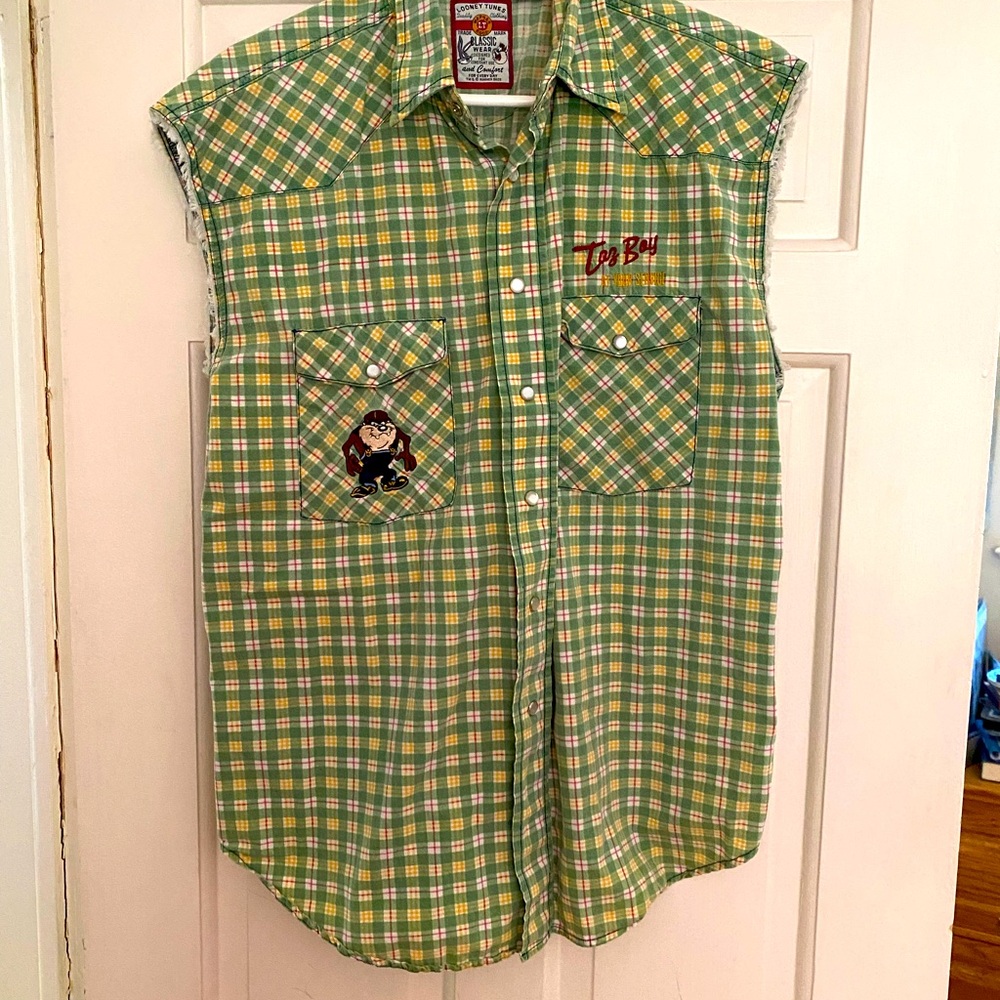 Tasmanian Devil sleeveless country Looney Tines Shirt vintage 90s